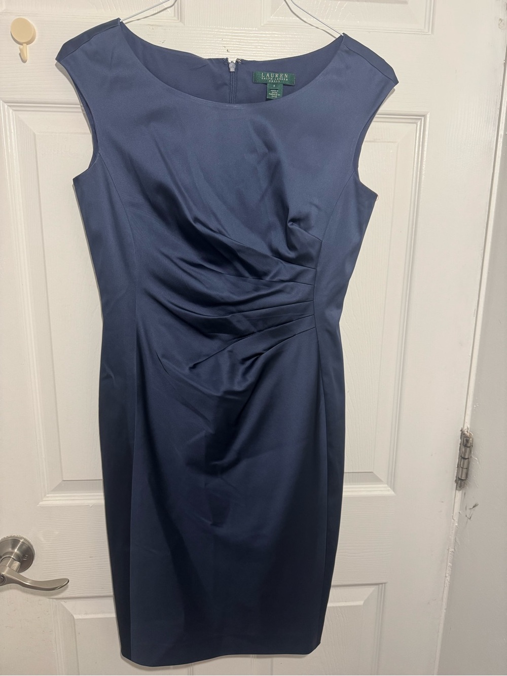 Ralph Lauren Navy Cap-Sleeve Sheath Dress